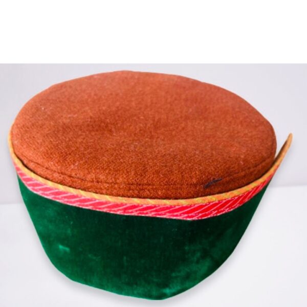 Kinnauri Cap - Green Velvet Color - Image 5