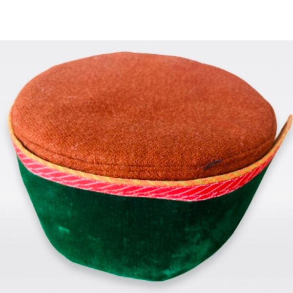 Kinnauri Cap - Green Velvet Color - Image 4