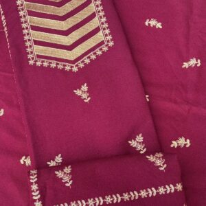 Premium Kullu Suit with Zari Work Dark Mehroon color
