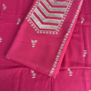 Premium Kullu Suit with Zari Work Light Pink (Gazri) color