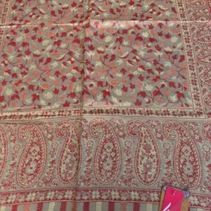 Fine Wool Kaani Jaal, Kashmiri Kani Soft & Warm Stole BEIGE Color