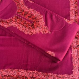 Premium Kullu Suit with Kadhai Work -Mehroon Color