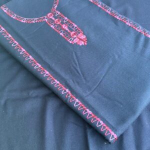 Pure Kullu Suit with Kadhai Work- Black color