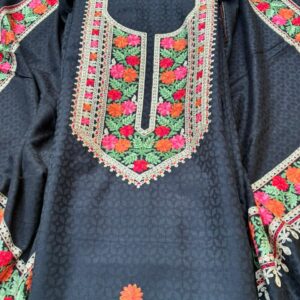 Pure Viscose Pashmina Suit (Black)