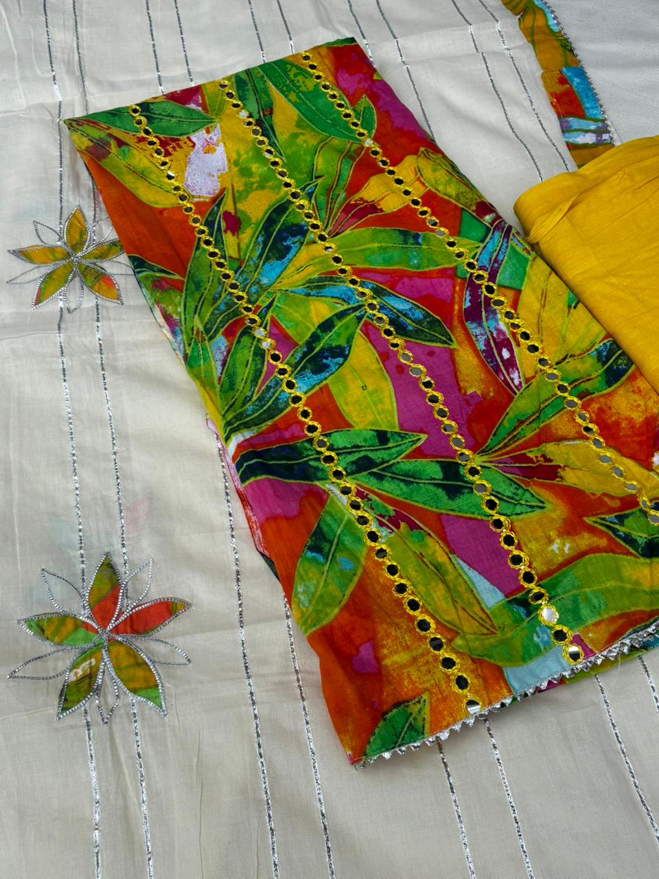 Pure Cotton Floral Multi Color Suit