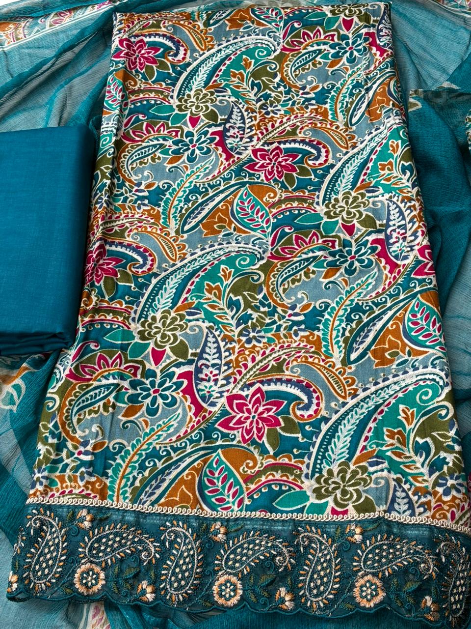 Pure Cotton Unstitched Suit - Image 2