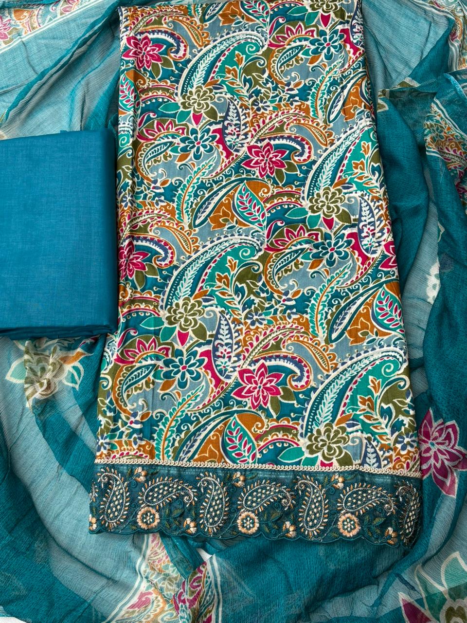 Pure Cotton Unstitched Suit - Image 5